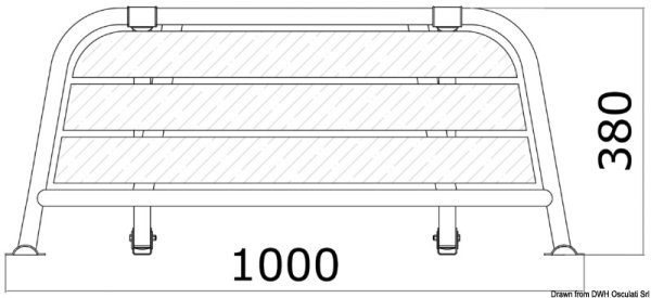 Plancetta di poppa 1000 mm - 48.443.02